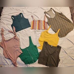 Lot of 8  Tank Tops/Crop Tops